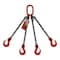 Hsi Four Leg Chain Slng, 5/8 in dia, 5ft L, Oblong Link to Slng Hook, 58,700lb Lmt 10QOS5/8-05 - alternate 1